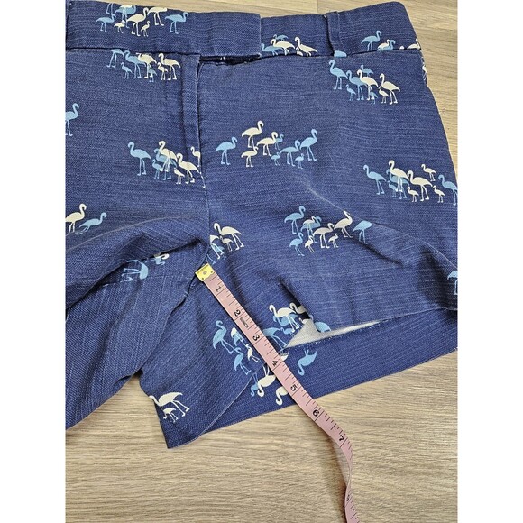 Loft Womens Blue Flamingo Shorts Size 10 Riviera Short Cotton - Picture 4 of 8